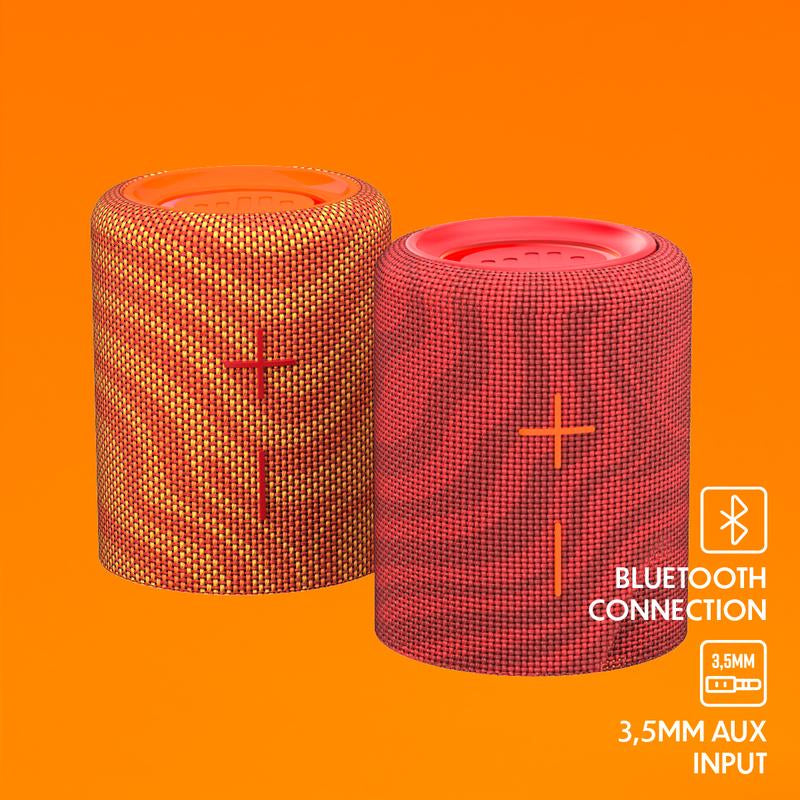 Stromberg MEGA-TWIN Portable Bluetooth Speaker plus with 2-In-1 Design IPX4 Water Resistant 10H Playtime TWS Pairing BT5.3 FM Radio 20W Subwoofer for Home Party Outdoor Beach Audio