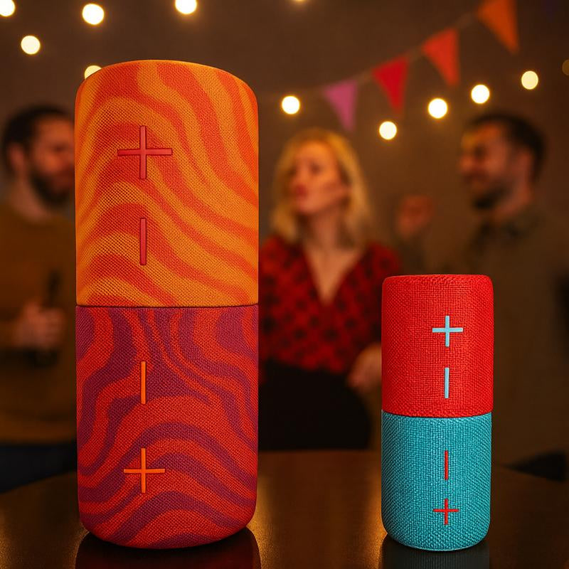 Stromberg MEGA-TWIN Portable Bluetooth Speaker plus with 2-In-1 Design IPX4 Water Resistant 10H Playtime TWS Pairing BT5.3 FM Radio 20W Subwoofer for Home Party Outdoor Beach Audio